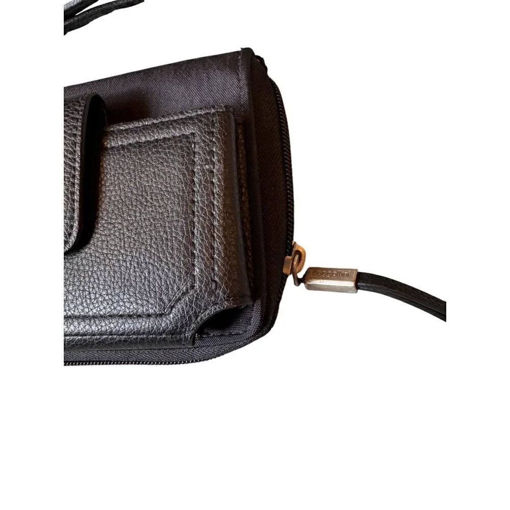 Baggallini Black Wristlet Wallet Zipper & Snap Closure RFID Organizer